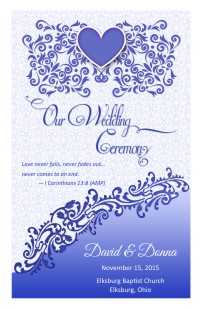 Wedding Program Cover Template 12C - Version 3